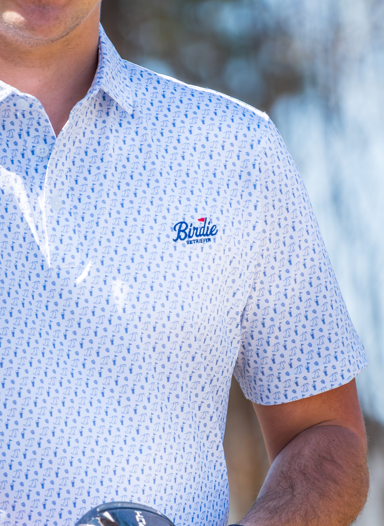 Hole 19 Blues Polo