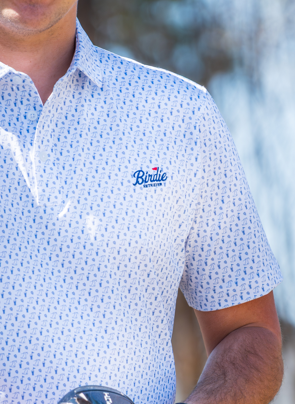 Hole 19 Blues Polo - Slim Fit