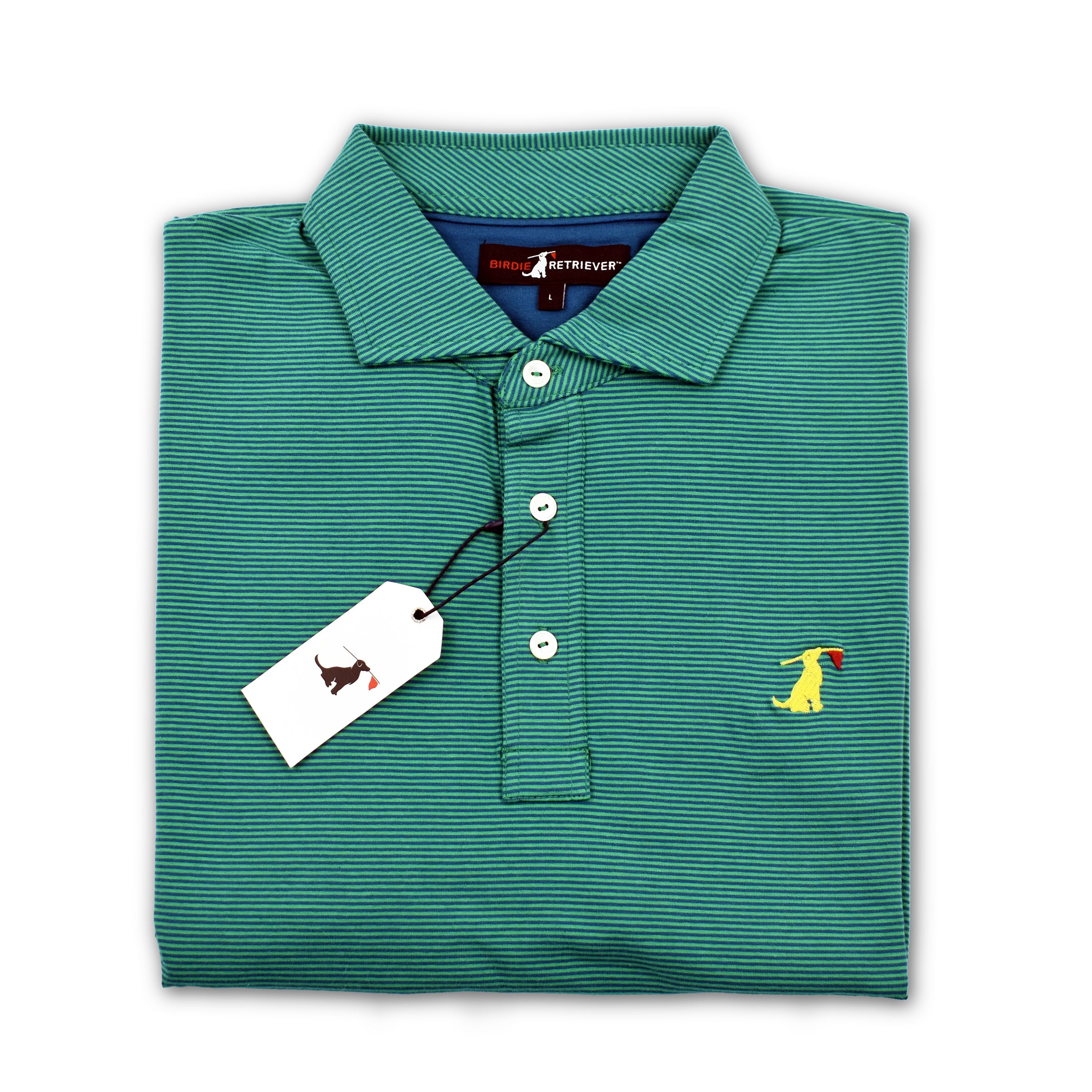 The Birdie Green Performance Cotton Polo Shirt
