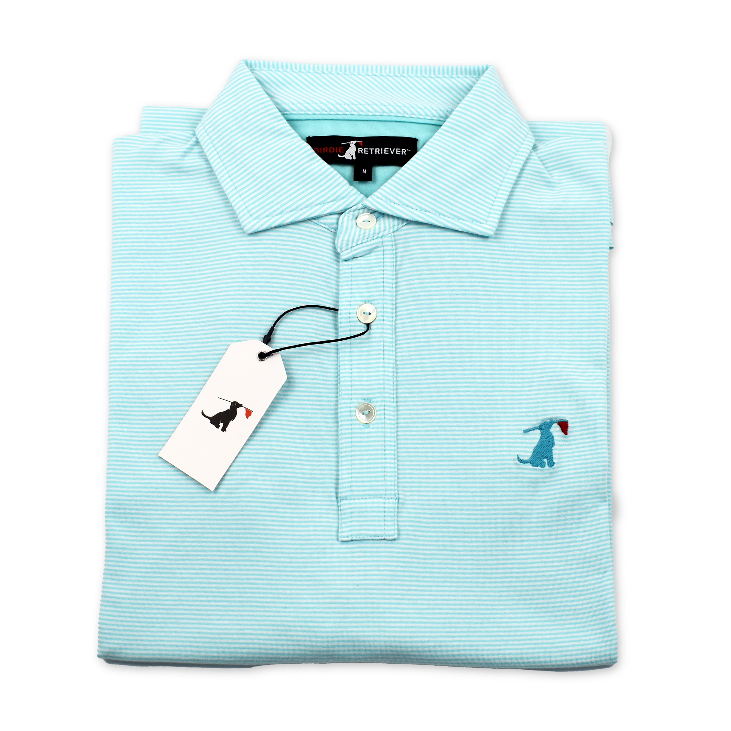 The Harbor Stripe Performance Cotton Polo Shirt